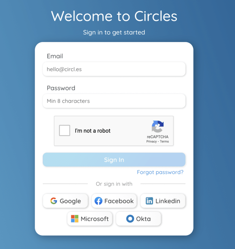 How to Sign Up and Sign In With Single Sign On (SSO) Circl.es